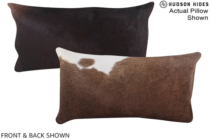 Taupe 12″x22″ Brazilian Cowhide Pillow #A15809 by Hudson Hides