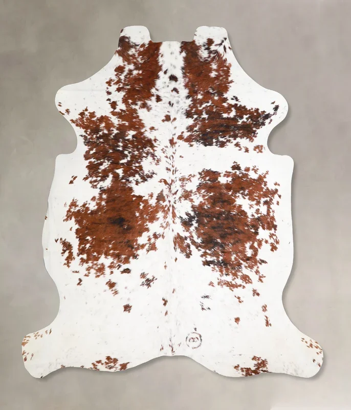 Tricolor X-Large European Cowhide Rug 6’10″H x 6’1″W #A39983 by Hudson Hides
