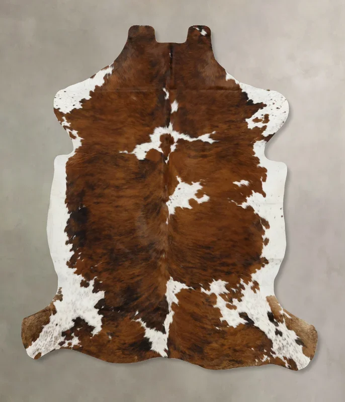 Tricolor X-Large European Cowhide Rug 6’10″H x 6’4″W #B12019 by Hudson Hides