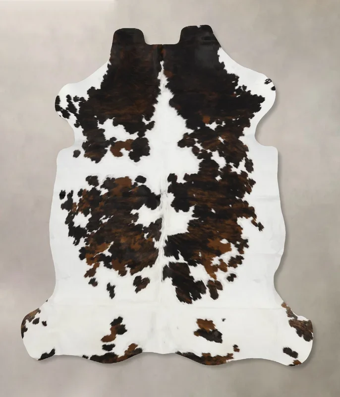 Tricolor X-Large European Cowhide Rug 6’10″H x 6’5″W #B11970 by Hudson Hides