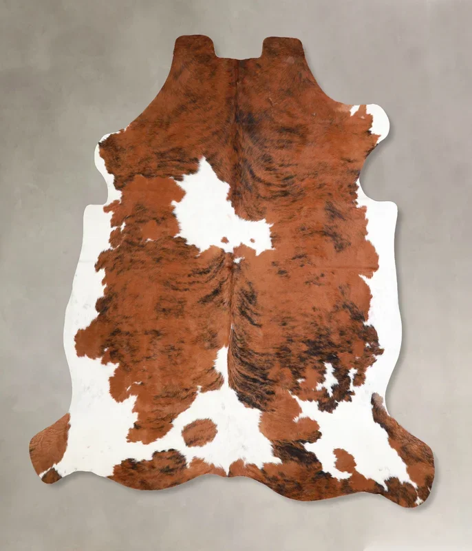 Tricolor X-Large European Cowhide Rug 6’10″H x 6’6″W #A40038 by Hudson Hides