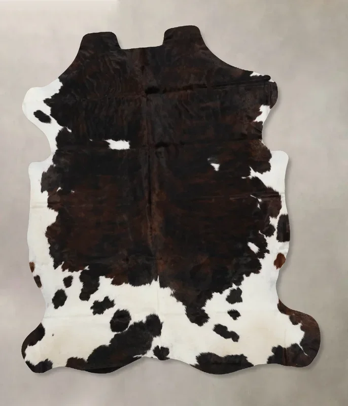 Tricolor X-Large European Cowhide Rug 6’11″H x 5’10″W #B11832 by Hudson Hides