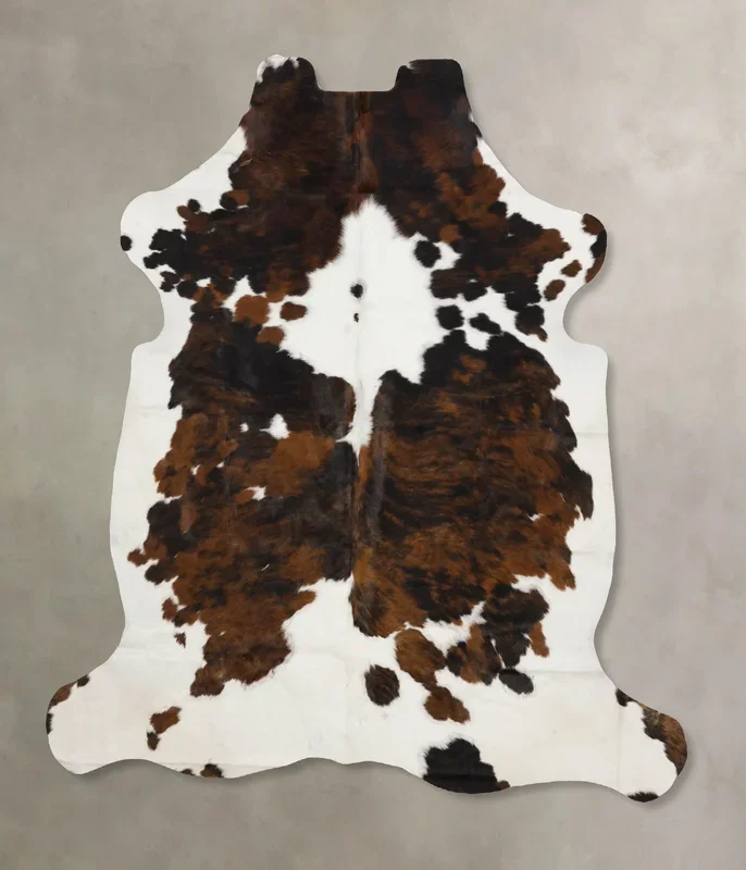 Tricolor X-Large European Cowhide Rug 6’11″H x 6’2″W #B11980 by Hudson Hides