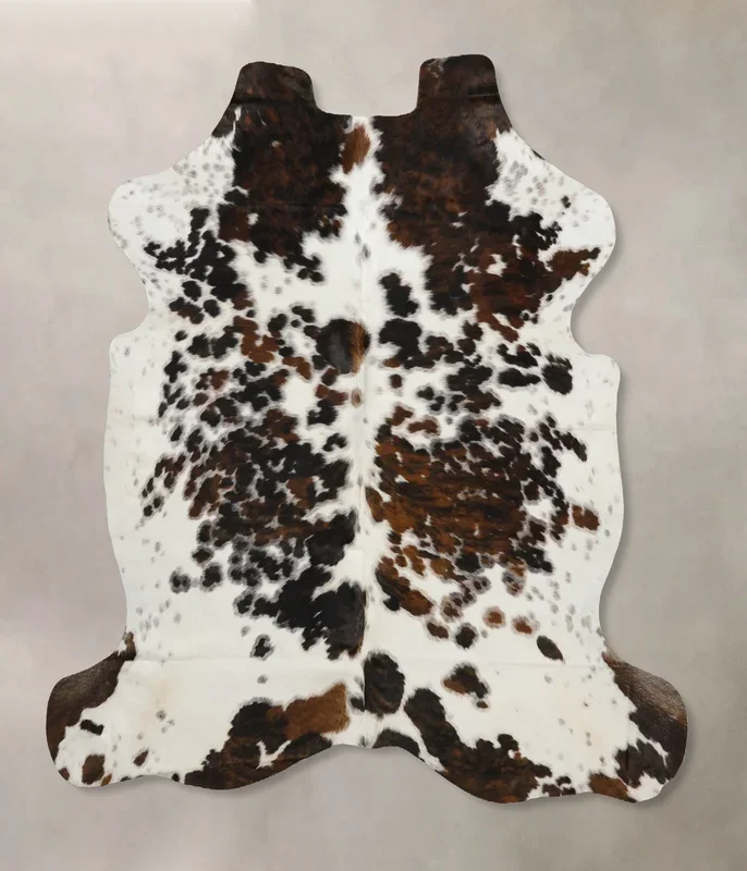 Tricolor X-Large European Cowhide Rug 6’11″H x 6’5″W #B12023 by Hudson Hides