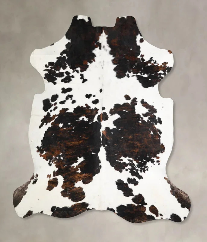 Tricolor X-Large European Cowhide Rug 6’8″H x 6’6″W #A40434 by Hudson Hides