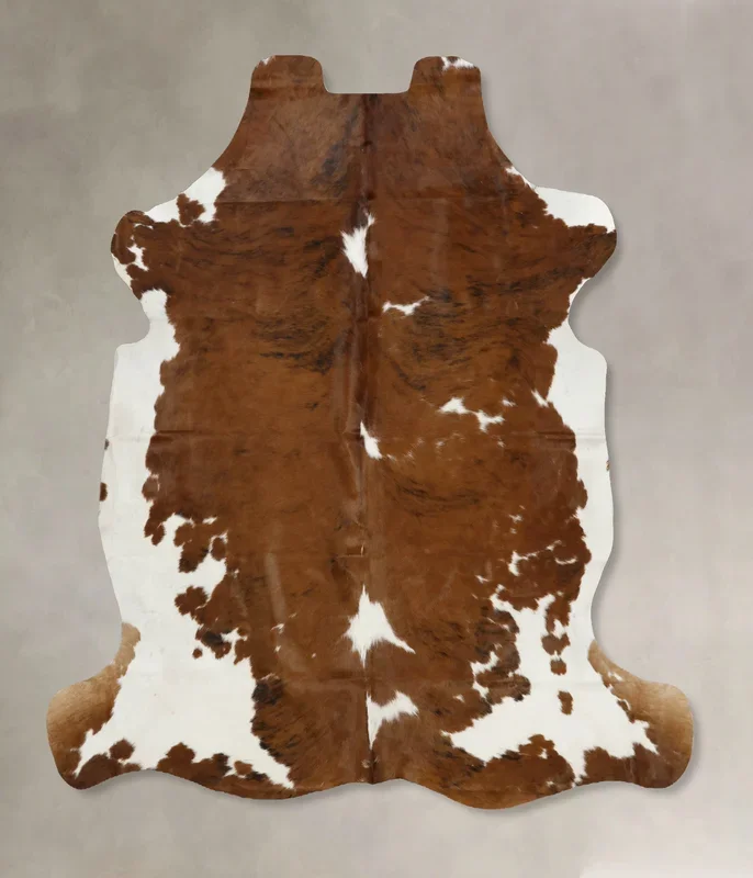 Tricolor X-Large European Cowhide Rug 7’0″H x 6’5″W #B12020 by Hudson Hides