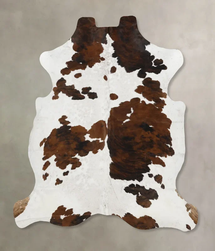 Tricolor X-Large European Cowhide Rug 7’3″H x 6’4″W #B11934 by Hudson Hides