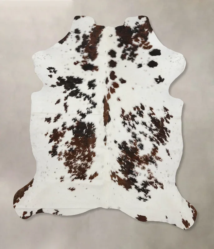 Tricolor X-Large European Cowhide Rug 7’4″H x 6’0″W #B12039 by Hudson Hides