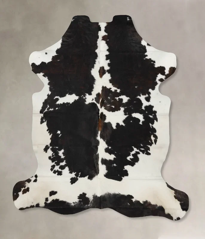 Tricolor X-Large European Cowhide Rug 7’4″H x 6’5″W #B12052 by Hudson Hides