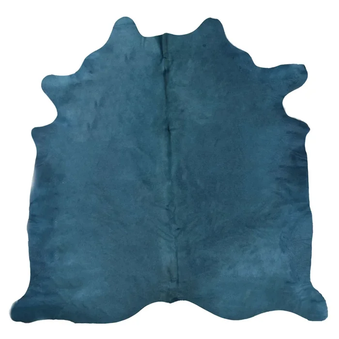 Turquoise Dyed X-Large Brazilian Cowhide Rug 6’0H x 7’5 W #1001TURQ by Hudson Hides