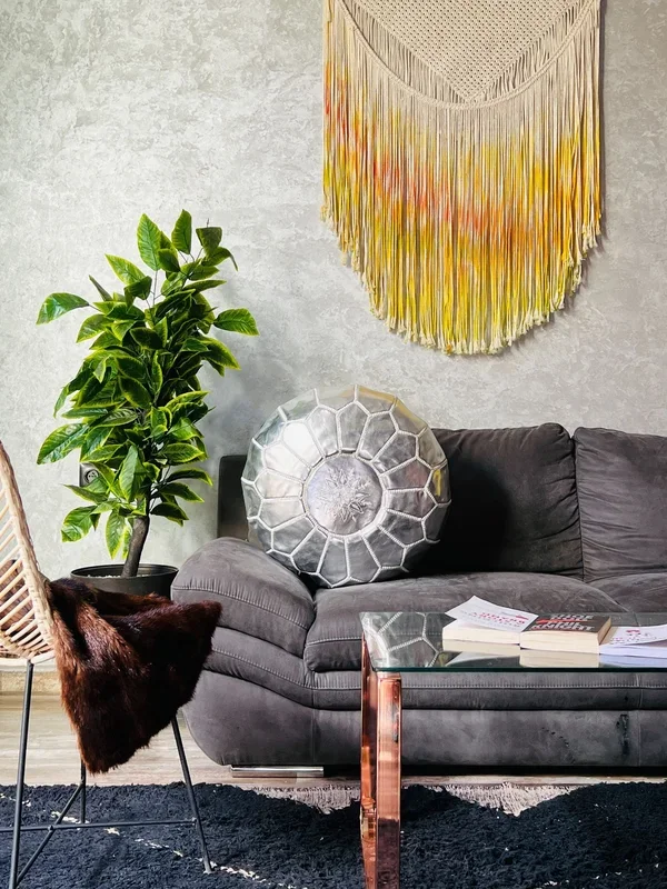 Unstuffed Moroccan Leather Pouf – 70% off sale at The Wool Rugs