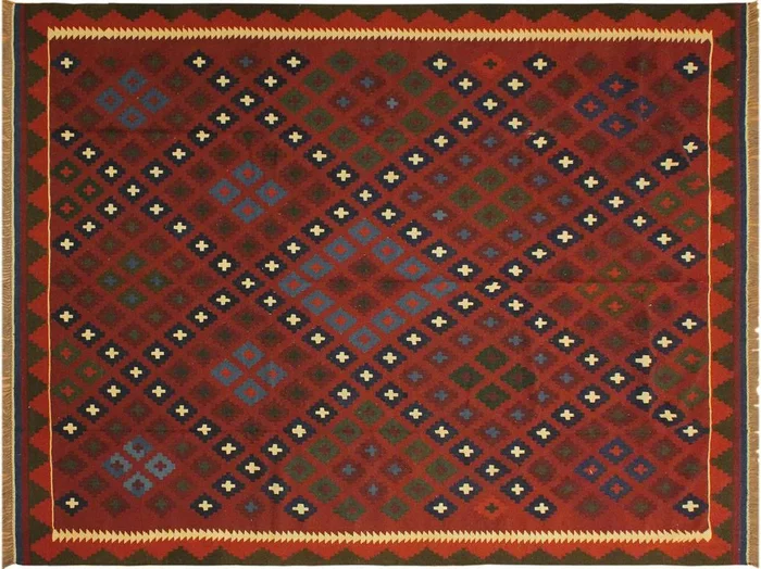 Vintage Antique 1970s Samara Hand Woven Kilim Rug