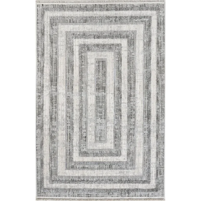 Violette Casual Bordered Tasseled Area Rug
