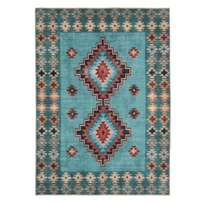 Washable Blue Berber Style Rug – Yasmine