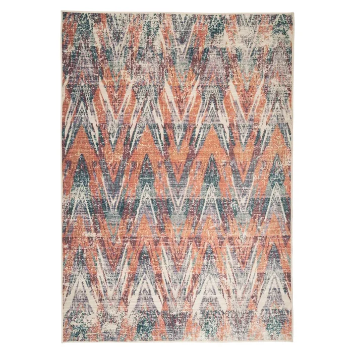 Washable Multicolour Zig Zag Rug – Ziggy