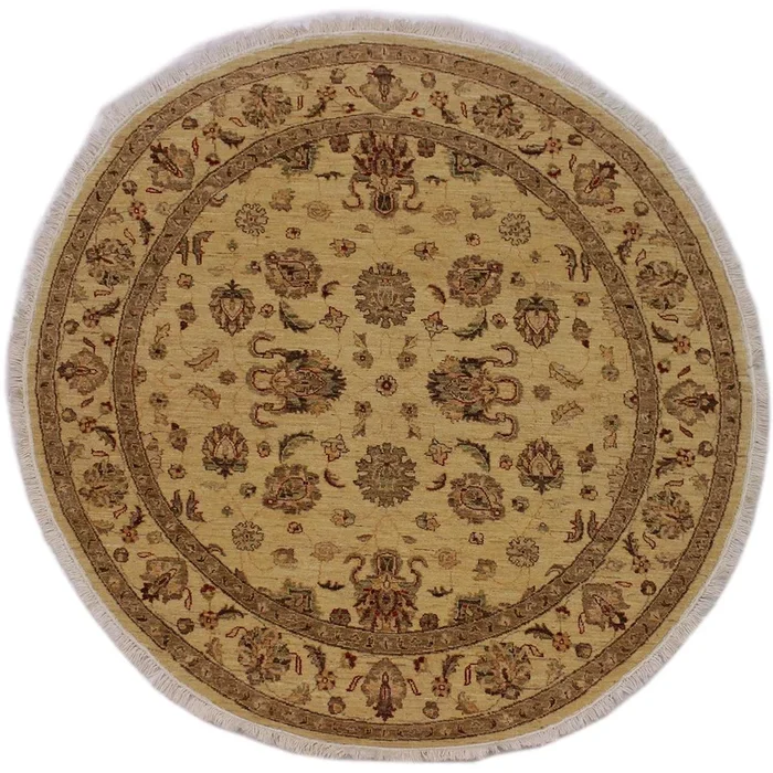 Ziegler Kafkaz Ashlie Beige/Rust Round Rug -5’7 x 5’8